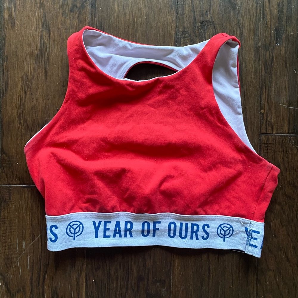 Year of Ours Red Sports Bra Size S